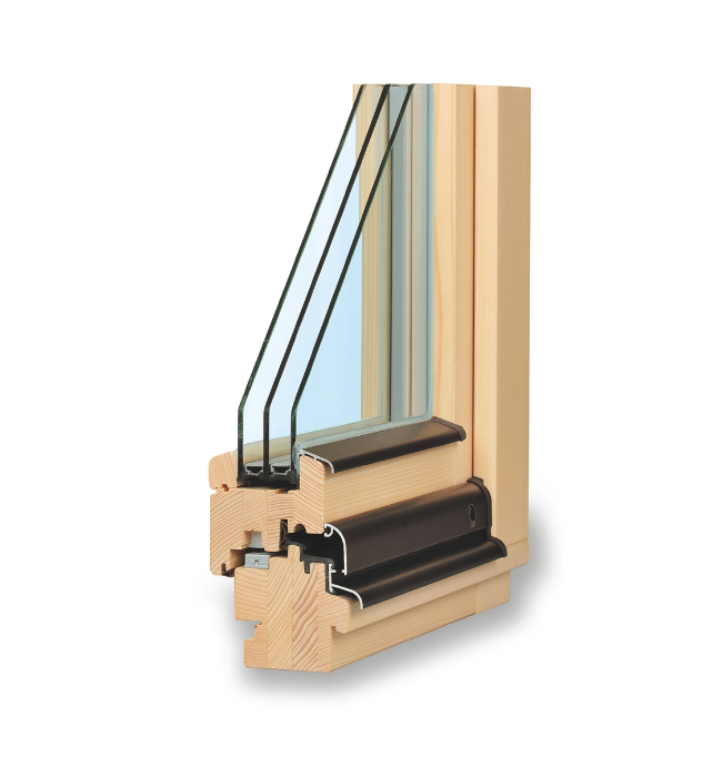 Dřevěná okna a eurookna TTK komfort plus, řez