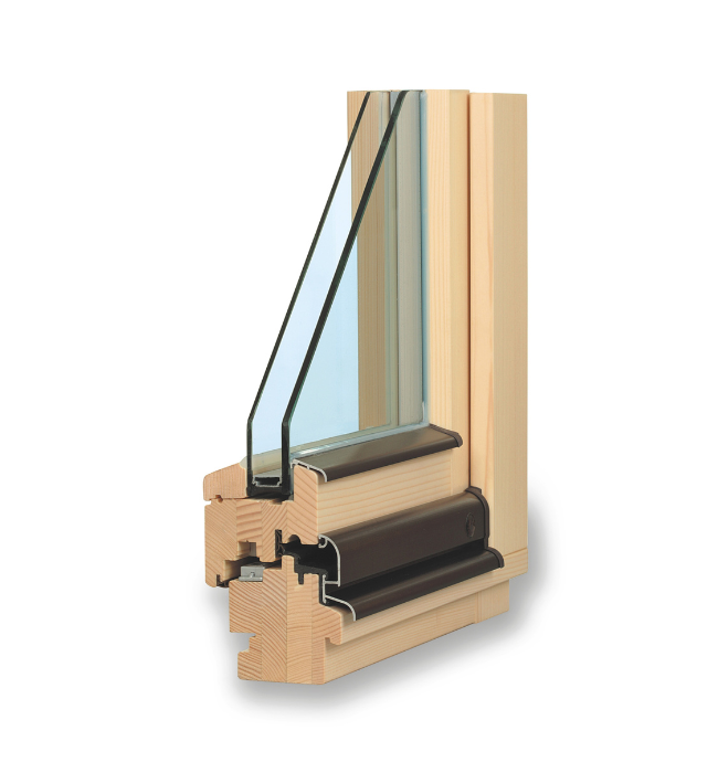 Dřevěná okna a eurookna TTK komfort, řez