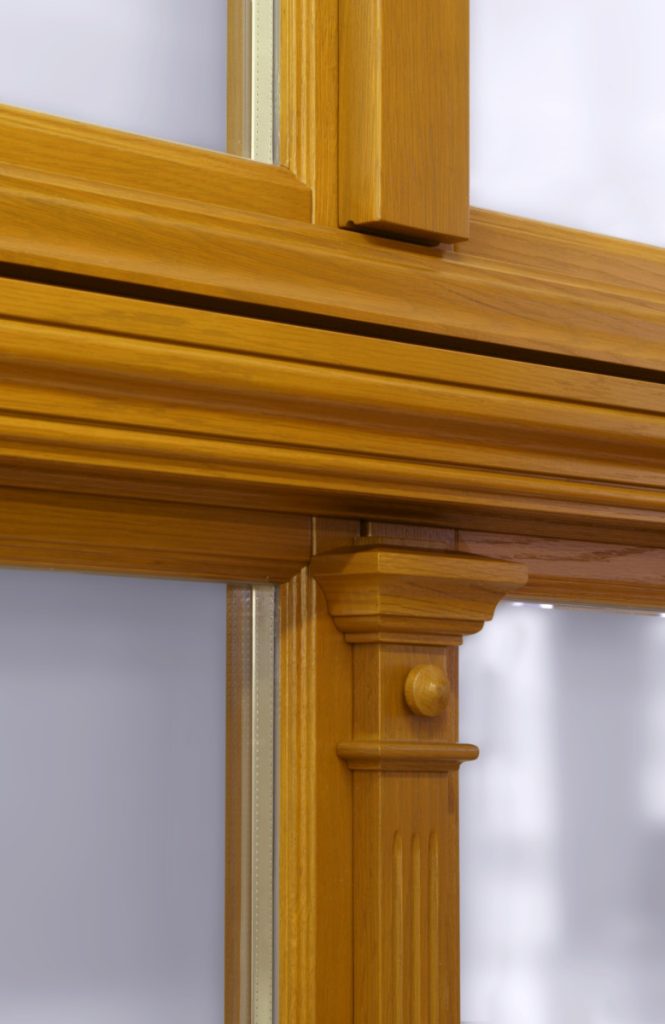 Dřevěné okno TTK klasik detail s klikou