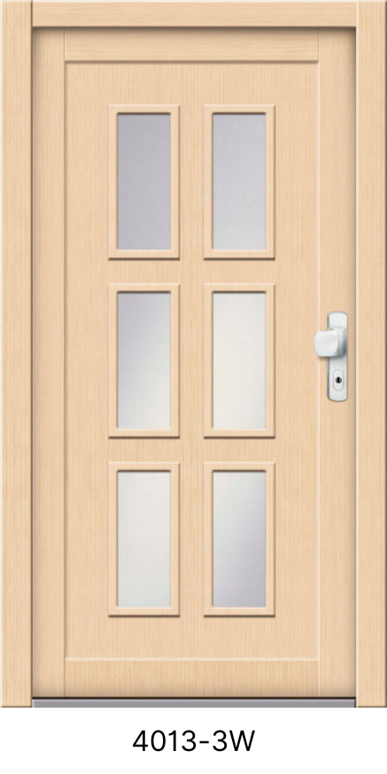 Dřevěné vchodové dveře 4013-3W tmavá