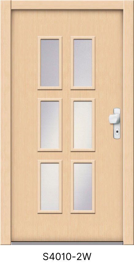Dřevěné vchodové dveře S4013-3W tmavá
