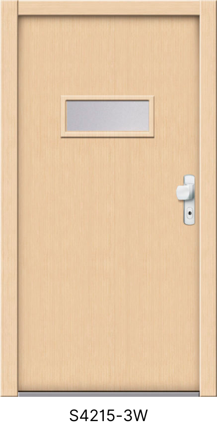Dřevěné vchodové dveře S4215-3W tmavá