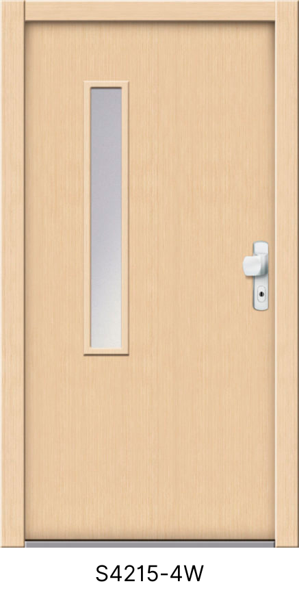 Dřevěné vchodové dveře S4215-4W tmavá